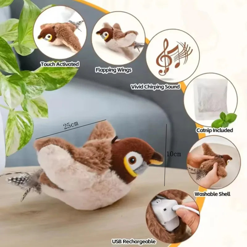 Chirping & Flapping Bird Cat Toy — product view 5