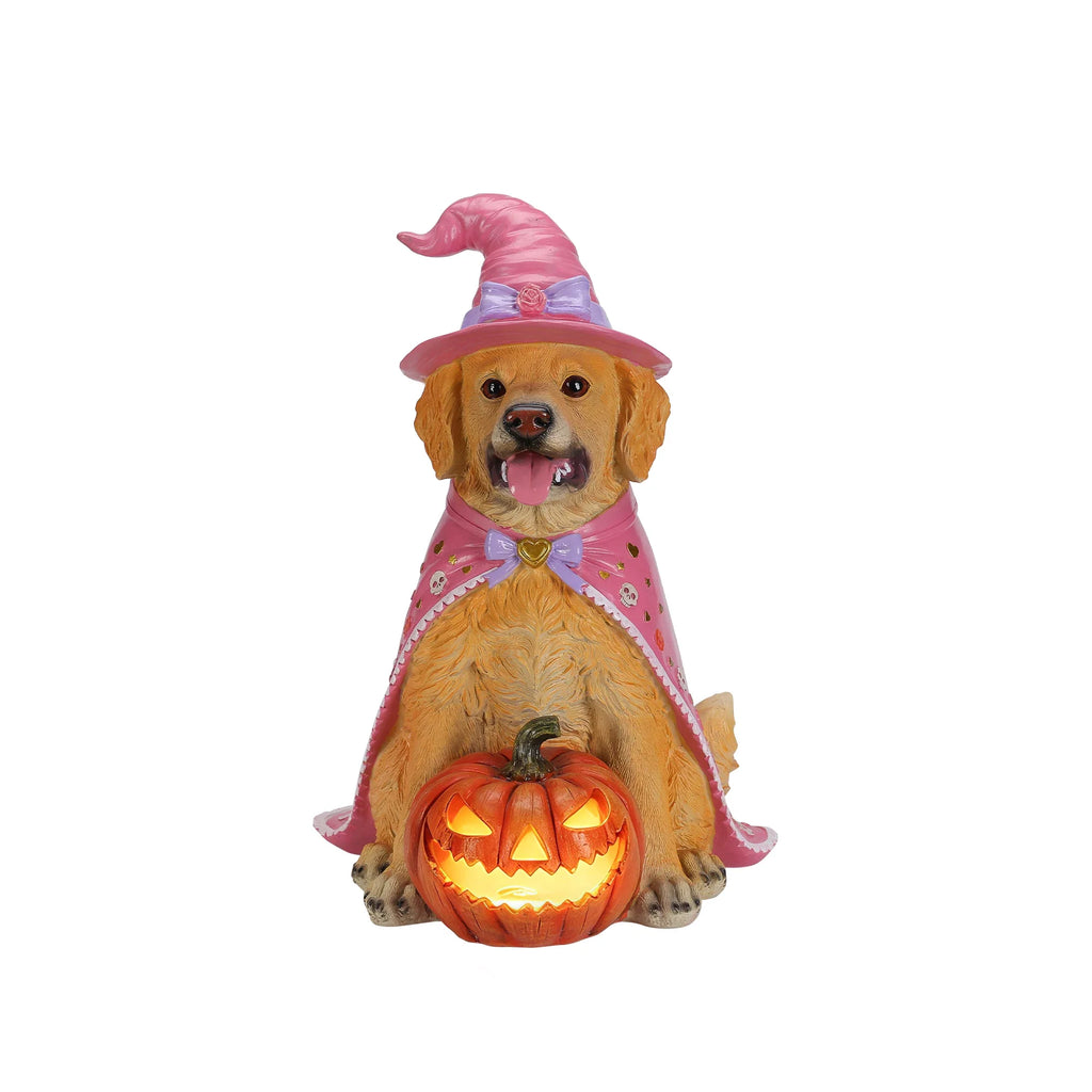 Halloween Golden Retriever Statue — product view 5
