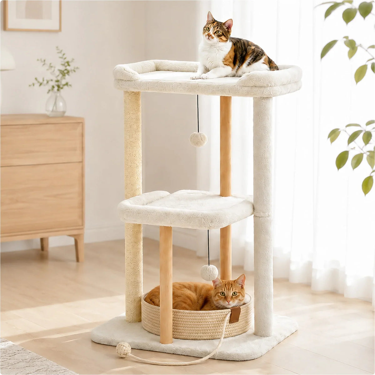 Modern Wood Cat Tree — product view 5